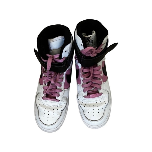 NIKE Women's Air Force 1 High Pink White Sneakers Sz 8.5 - Picture 2 of 5